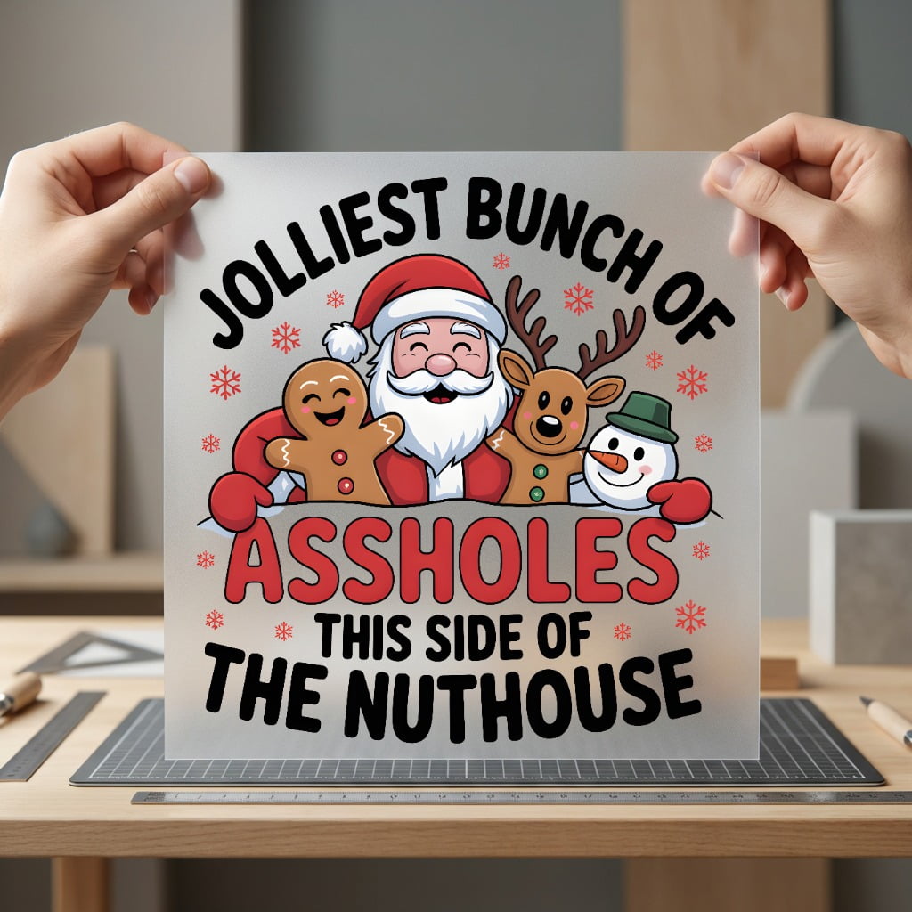 Jolliest Bunch Funny Christmas Christmas Funny Ready to Press DTF Transfer for Dtf