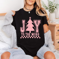 Joy World Distressed Christmas Christmas Vintage Ready to Press DTF Transfer for Dtf
