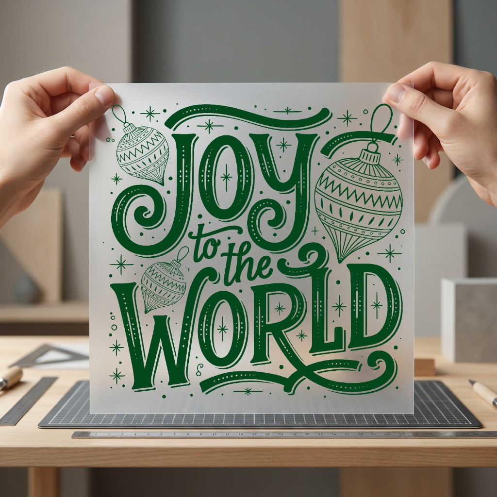 Joy World Ornaments Holiday Faith Christmas Ready to Press DTF Transfer for Dtf