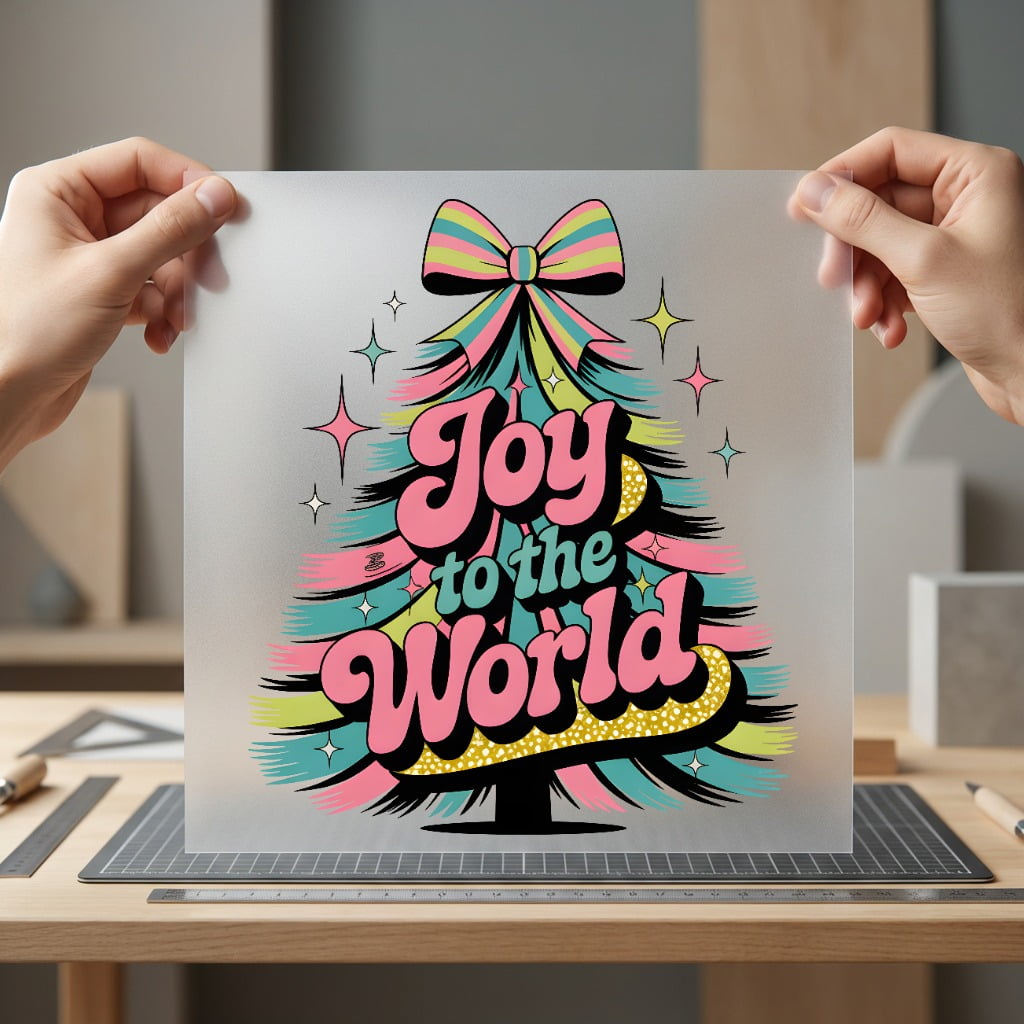 Joy World Retro Christmas Faith Christmas Ready to Press DTF Transfer for Dtf