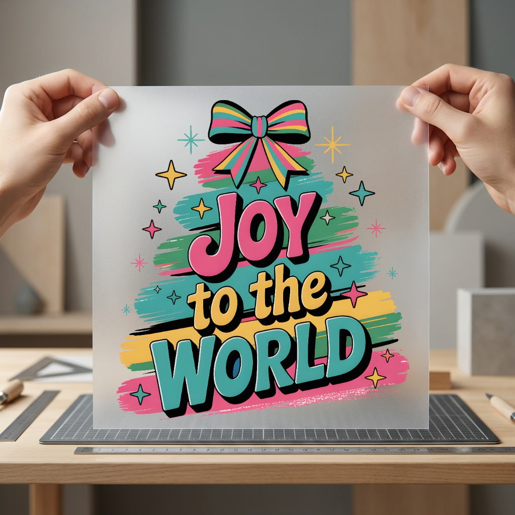 Joy World Retro Diy Christmas Retro Ready to Press DTF Transfer for Dtf