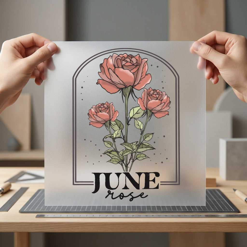 June Rose Floral Bouquet Vintage Retro Ready to Press DTF Transfer for Dtf
