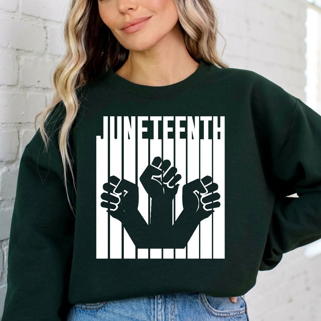 Juneteenth Celebration | Justice & Freedom Sweatshirt - Luckets.com