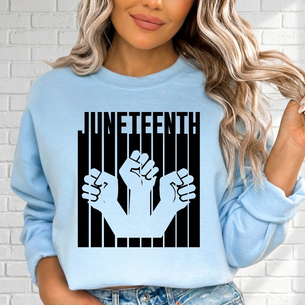 Juneteenth Celebration | Justice & Freedom Sweatshirt - Luckets.com