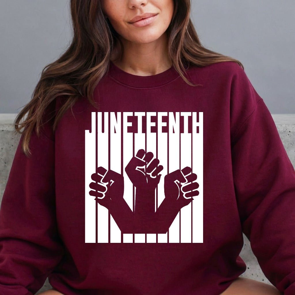 Juneteenth Celebration | Justice & Freedom Sweatshirt - Luckets.com