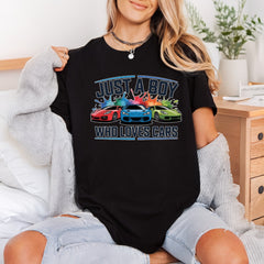 Just Boy Who Loves Dad Funny Ready to Press DTF Transfer for Dtf
