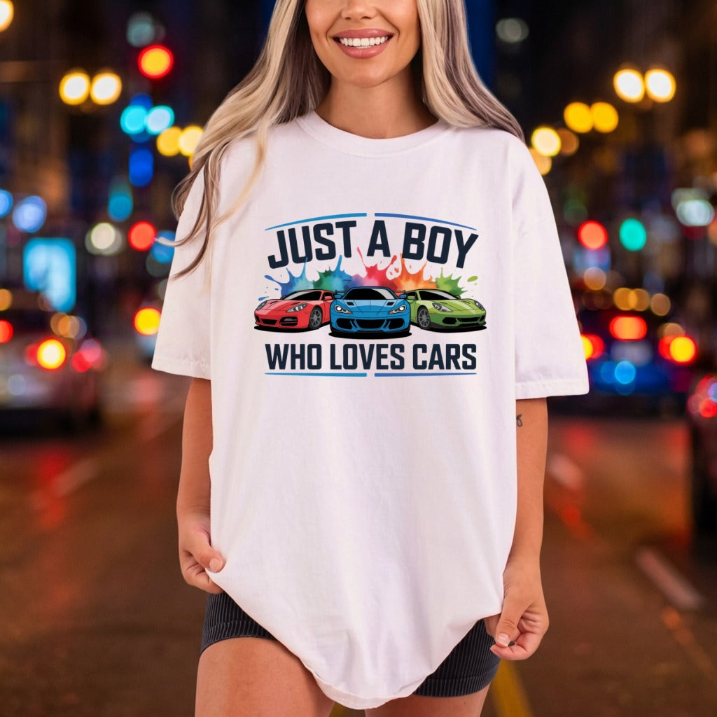 Just Boy Who Loves Dad Funny Ready to Press DTF Transfer for Dtf