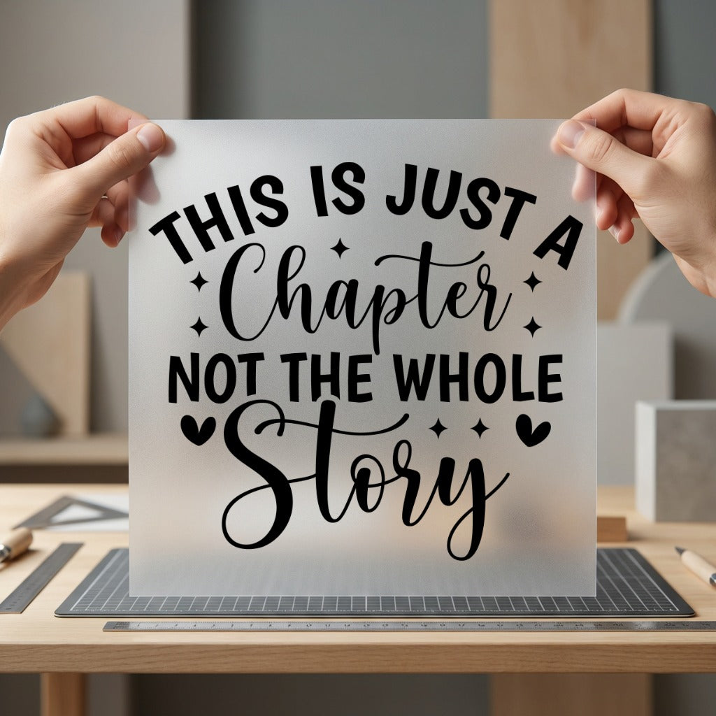 Just Chapter Motivational Diy Aesthetic Ready to Press DTF Transfer for Dtf