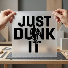 Just Dunk Basketball Diy Fitness Ready to Press DTF Transfer for Dtf