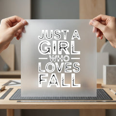 Just Girl Who Loves Fall Autumn Ready to Press DTF Transfer for Dtf