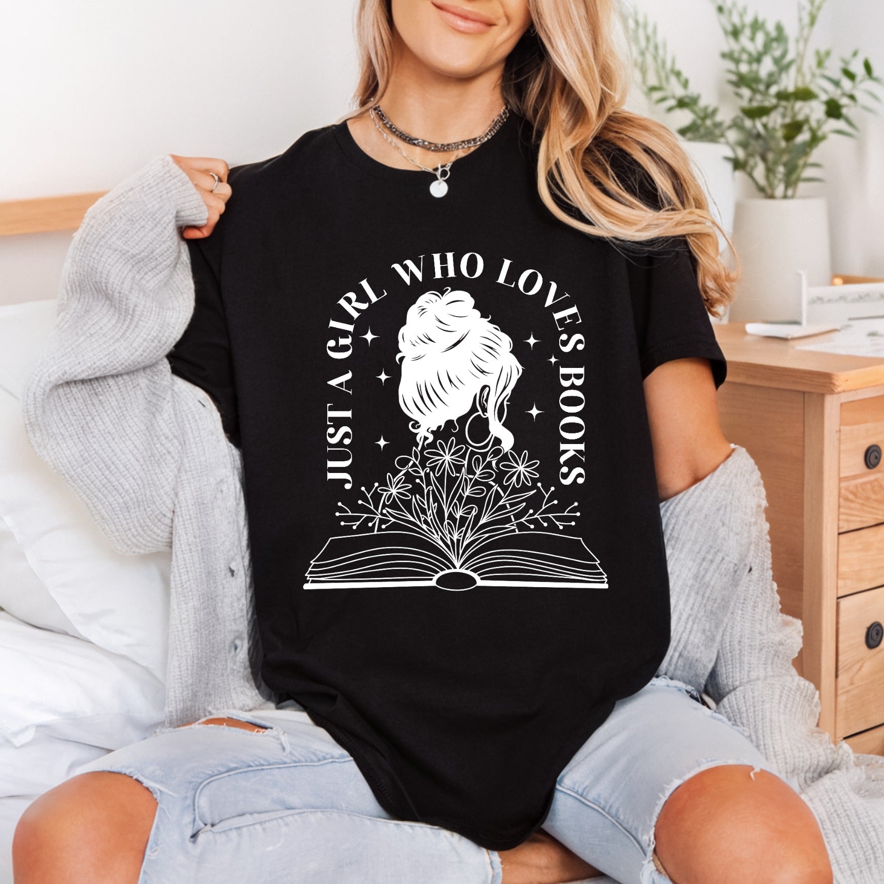 Just Girl Who Loves Kids & School Collection Homebody Collection Ready to Press DTF Transfer for Dtf