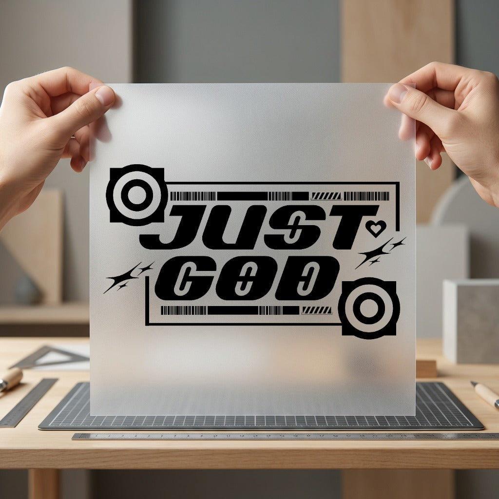 Just God Y2k Aesthetic Christian Faith Ready to Press DTF Transfer for Dtf