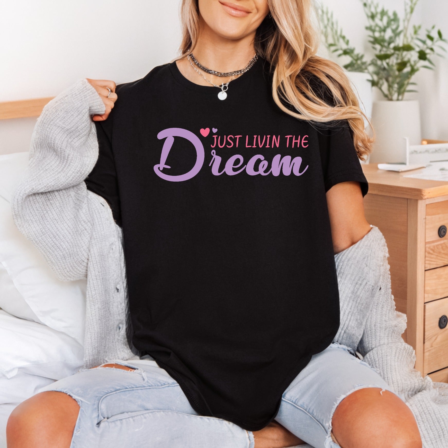 Just Livin Dream Retro Retro Ready to Press DTF Transfer for Dtf