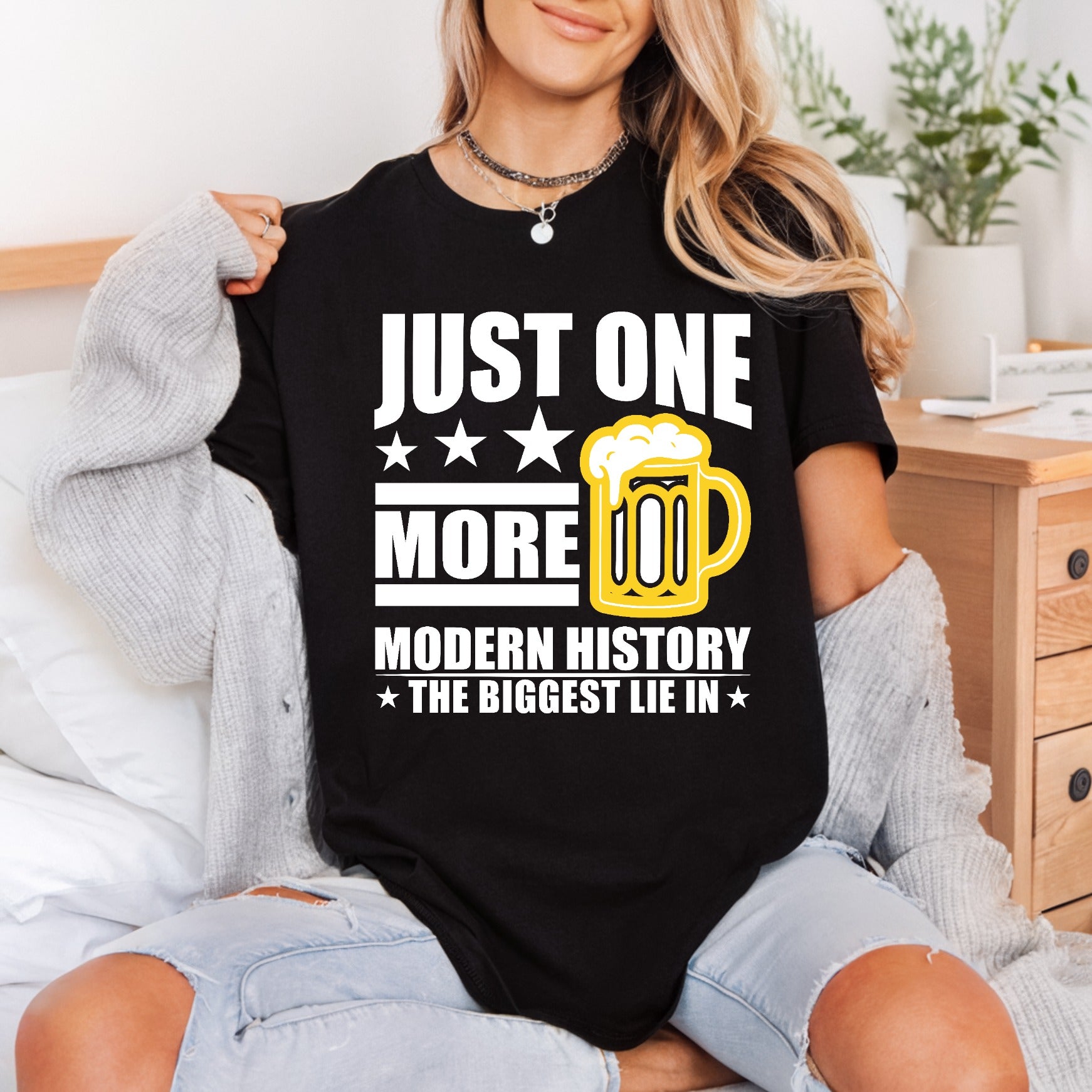 Just One More Beer Dad Funny Ready to Press DTF Transfer for Dtf