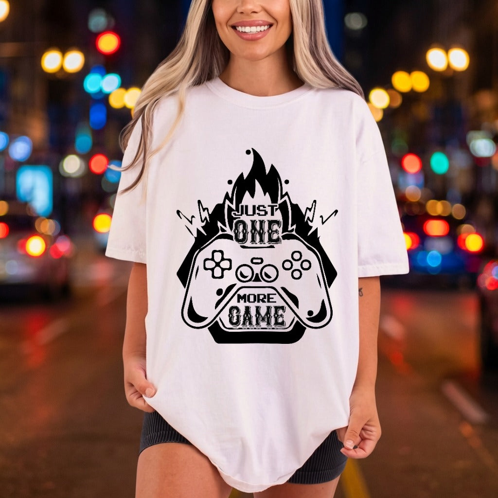 Just One More Game Funny Sarcastic Ready to Press DTF Transfer for Dtf
