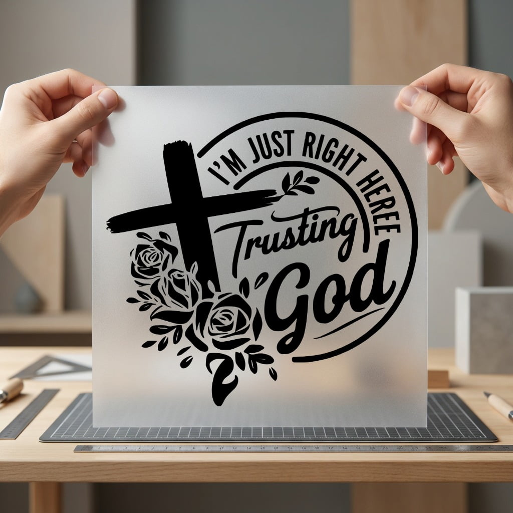 Just Right Here Trusting Christian Faith Ready to Press DTF Transfer for Dtf
