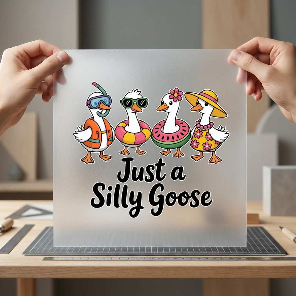 Just Silly Goose Animal Summer Funny Ready to Press DTF Transfer for Dtf