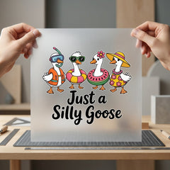 Just Silly Goose Animal Summer Funny Ready to Press DTF Transfer for Dtf