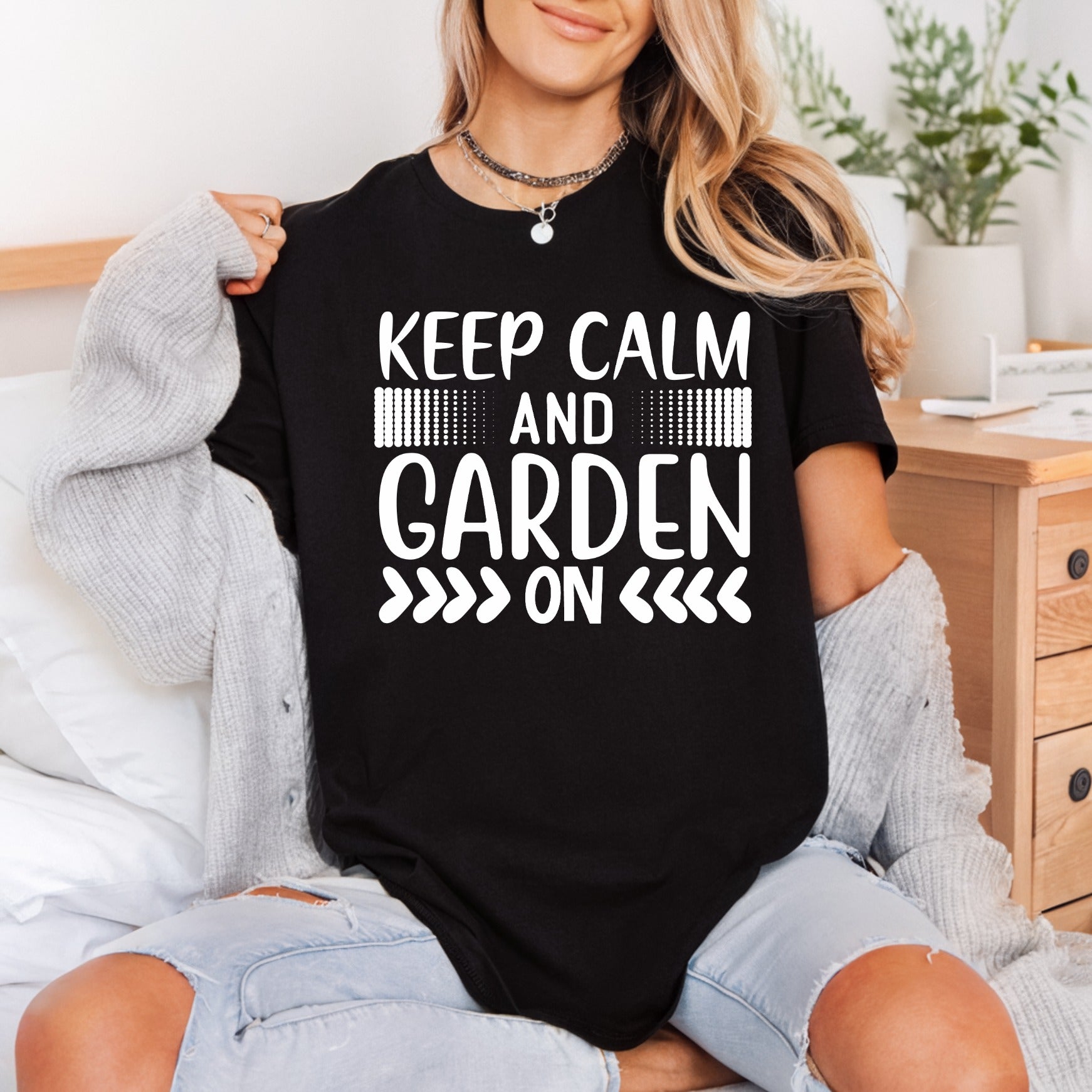 Keep Calm Garden Motivational Mom Dad Ready to Press DTF Transfer for Dtf