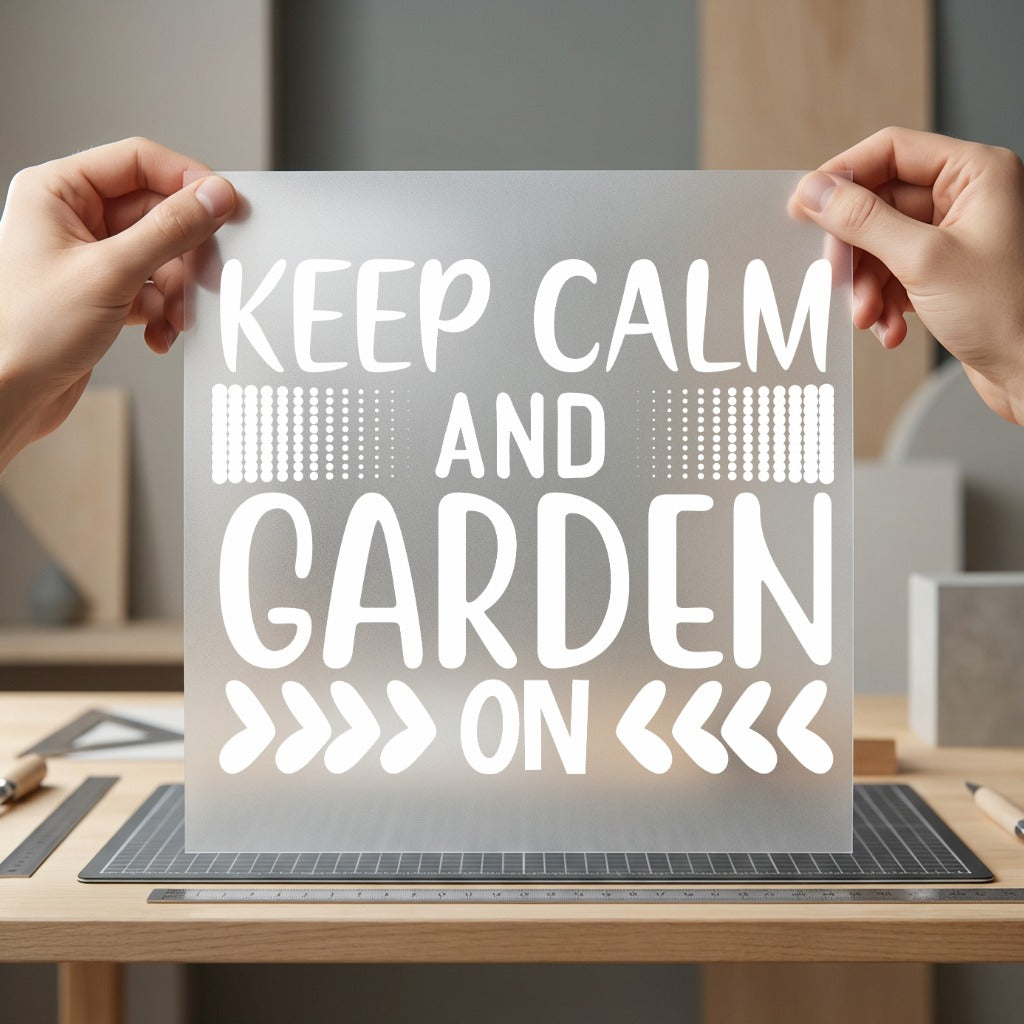 Keep Calm Garden Motivational Mom Dad Ready to Press DTF Transfer for Dtf