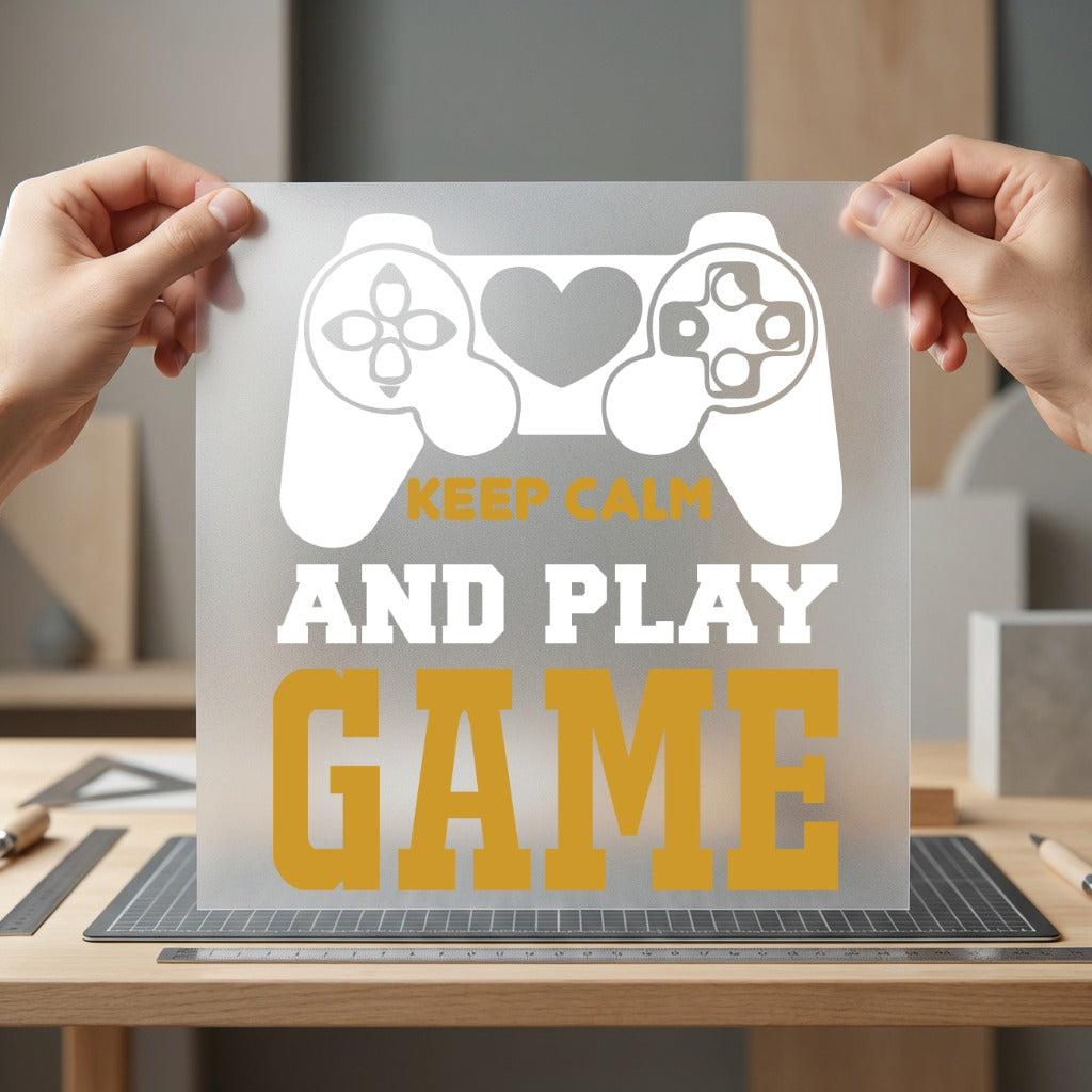 Keep Calm Play Game Aesthetic Ready to Press DTF Transfer for Dtf