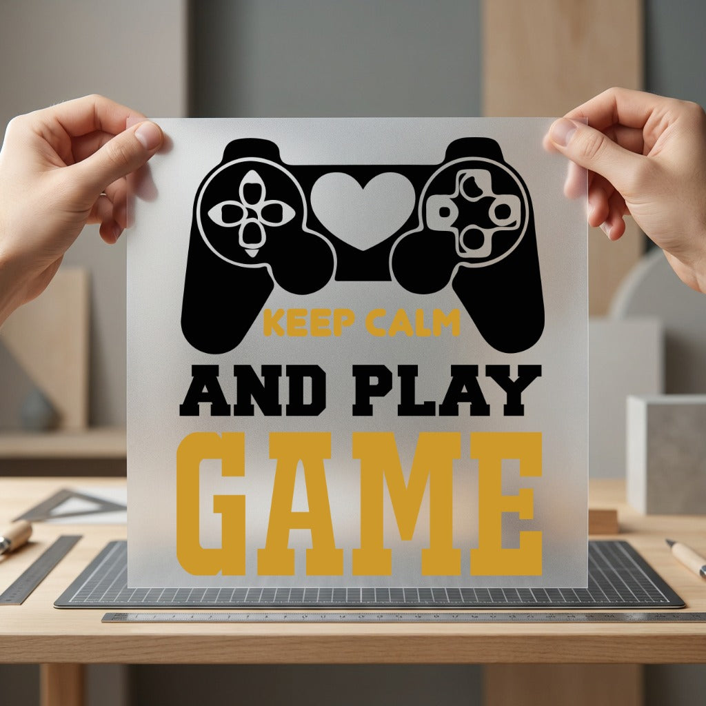 Keep Calm Play Game Aesthetic Ready to Press DTF Transfer for Dtf