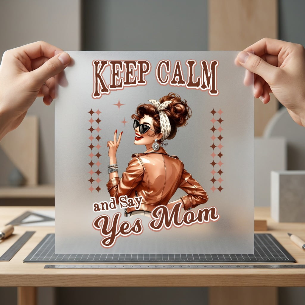 Keep Calm Say Yes Mom Funny Ready to Press DTF Transfer for Dtf