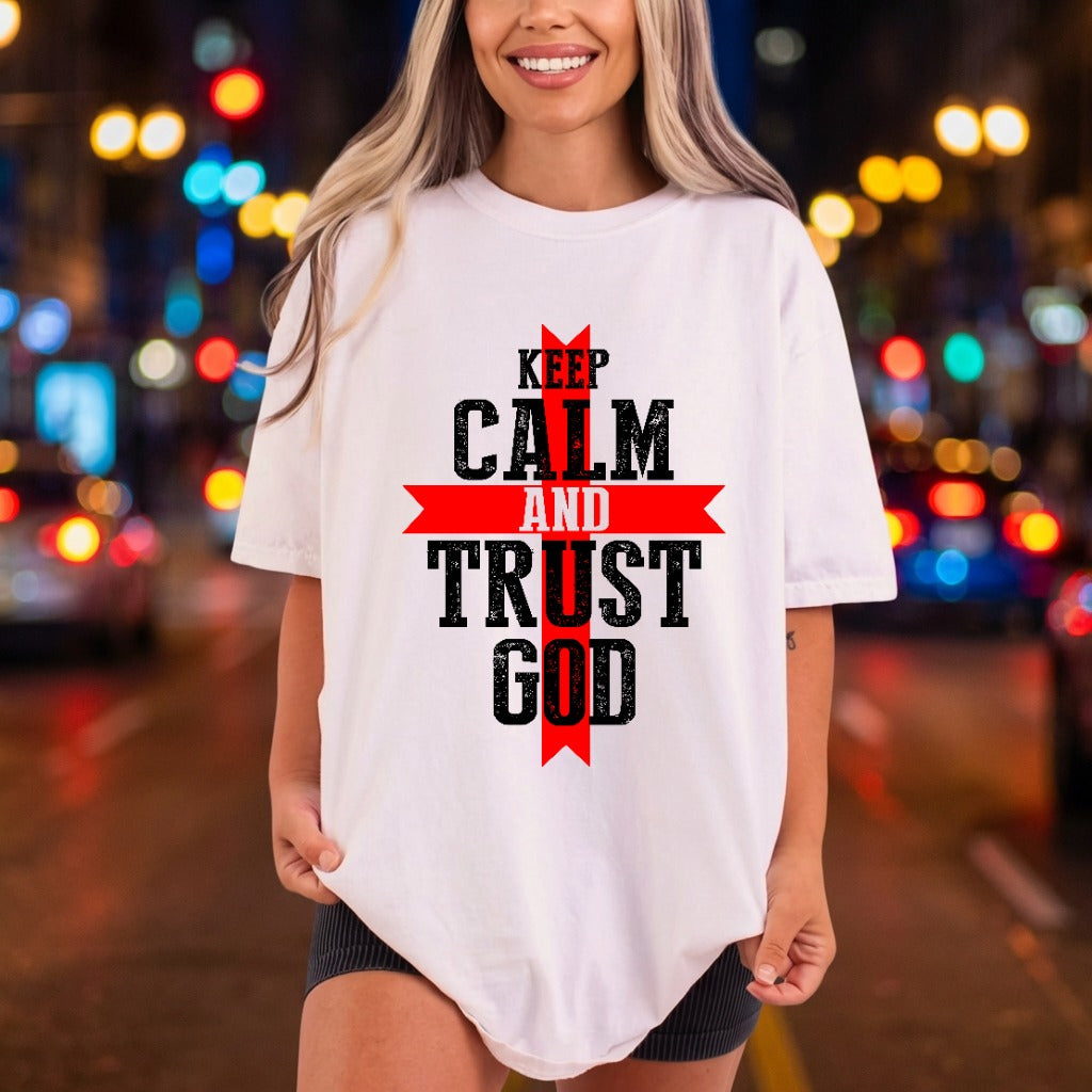 Keep Calm Trust God Christian Faith Ready to Press DTF Transfer for Dtf