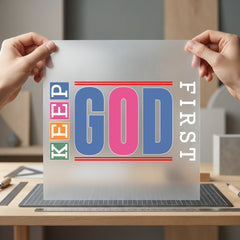 Keep God First Retro Christian Faith Ready to Press DTF Transfer for Dtf