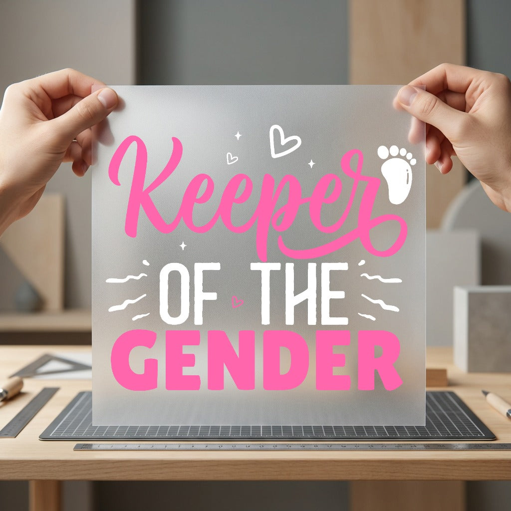 Keeper Gender Reveal Diy Mom Dad Ready to Press DTF Transfer for Dtf