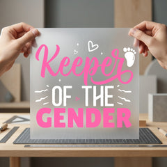 Keeper Gender Reveal Diy Mom Dad Ready to Press DTF Transfer for Dtf