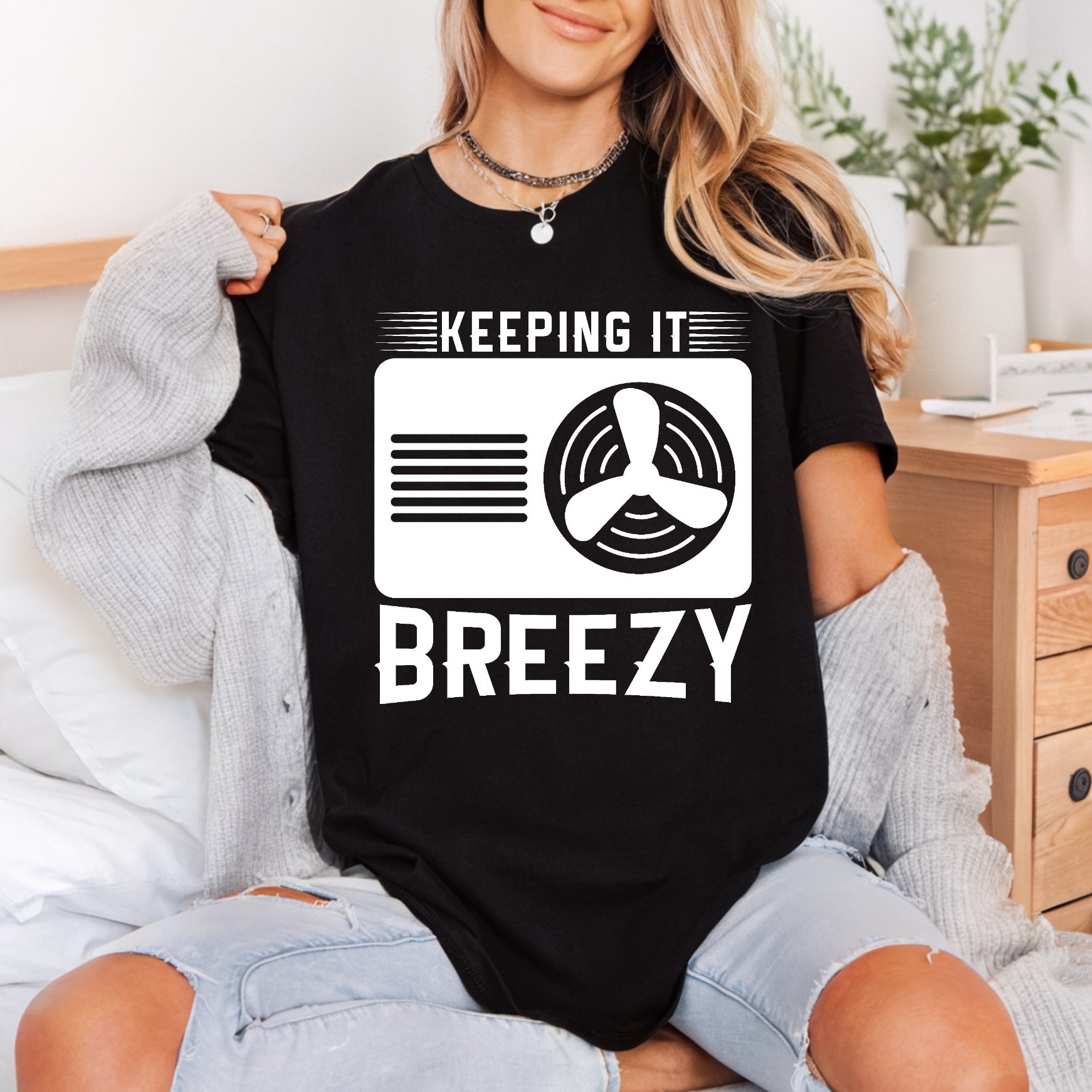 Keeping Breezy Unit Retro Summer Funny Ready to Press DTF Transfer for Dtf