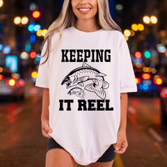Keeping Reel Fishing Retro Dad Funny Ready to Press DTF Transfer for Dtf