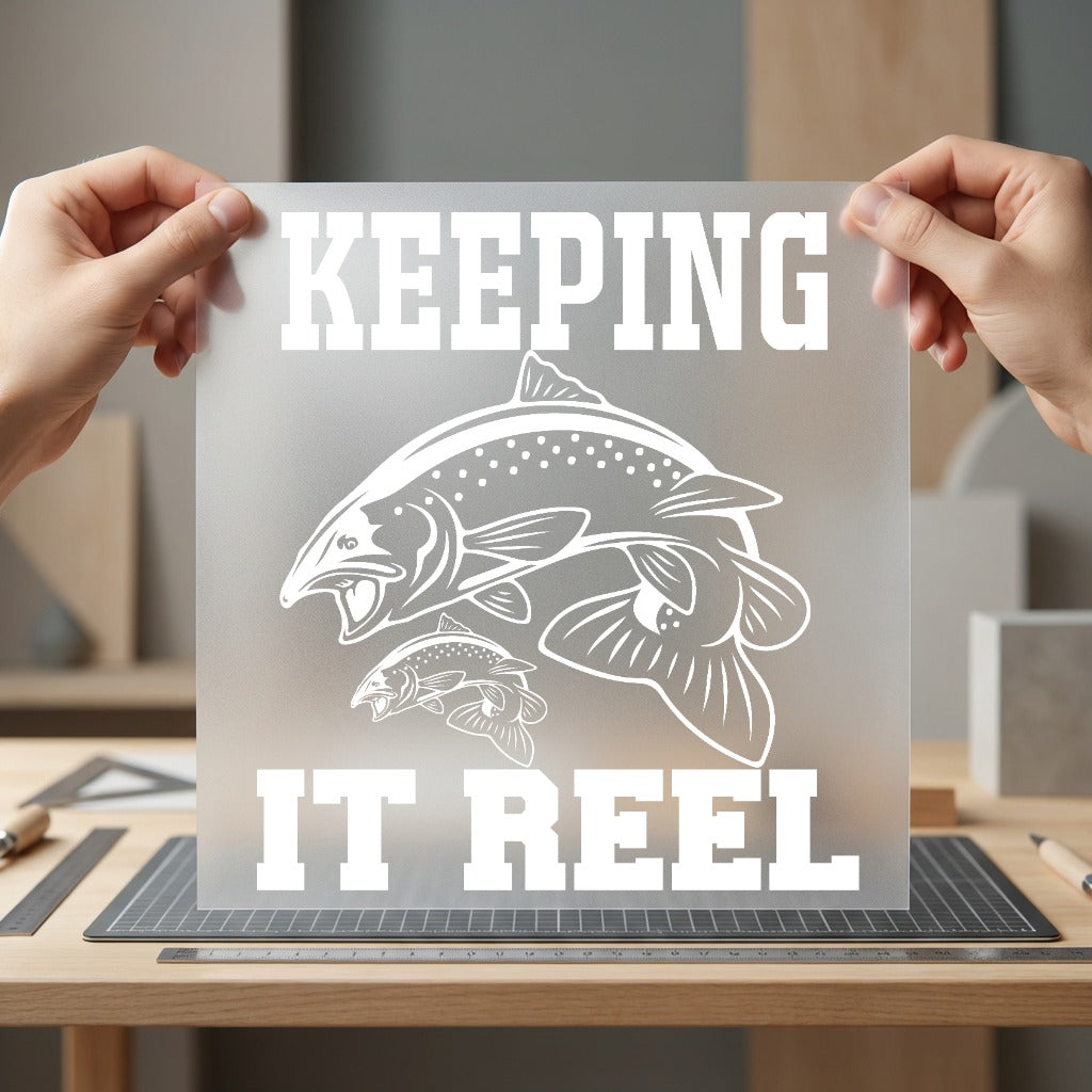 Keeping Reel Fishing Retro Dad Funny Ready to Press DTF Transfer for Dtf