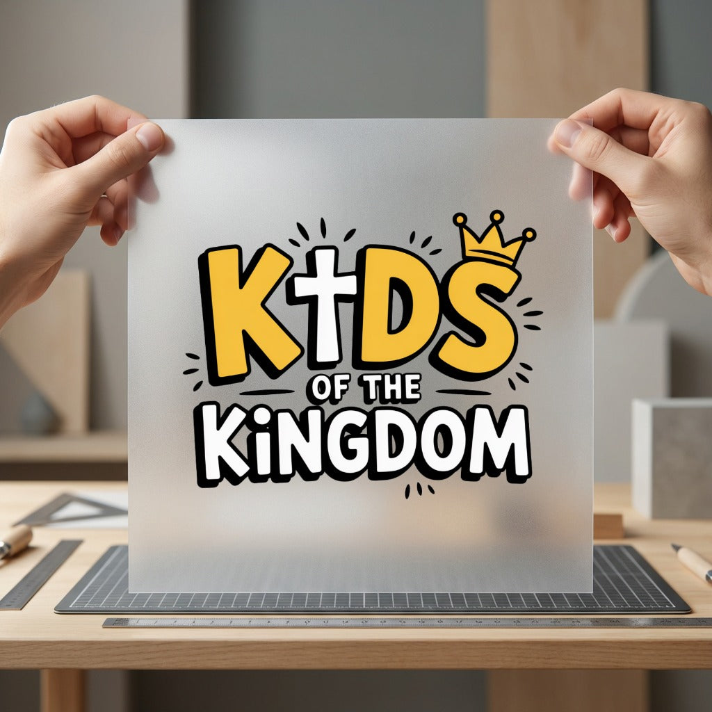 Kids Kingdom Faith-based Diy Christian Faith Ready to Press DTF Transfer for Dtf