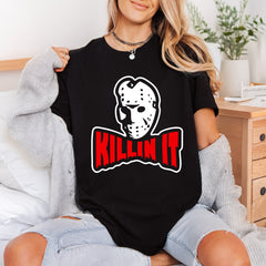 Killin Jason Mask Horror Halloween Ready to Press DTF Transfer for Dtf