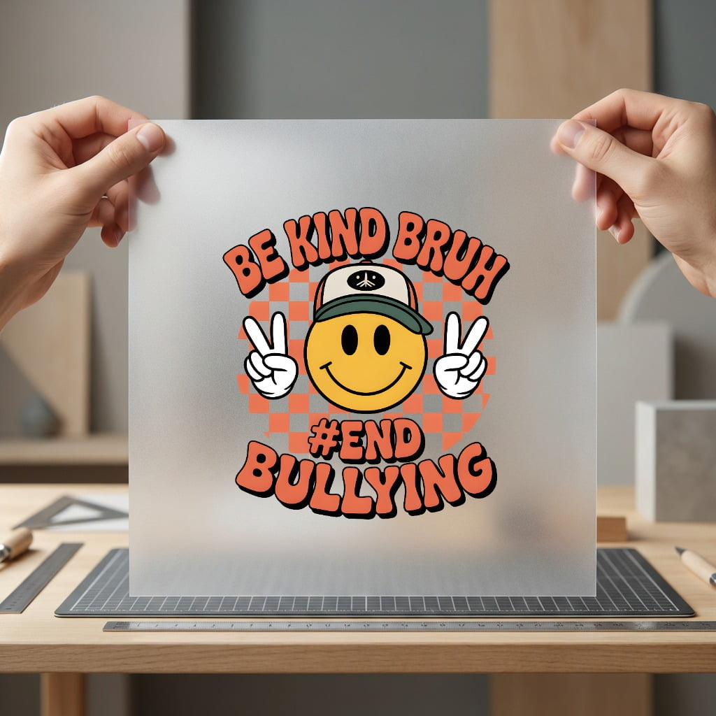 Kind Bruh End Bullying Retro Ready to Press DTF Transfer for Dtf