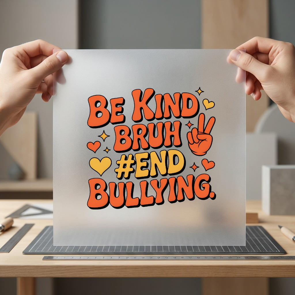 Kind Bruh Endbullying Retro Retro Ready to Press DTF Transfer for Dtf