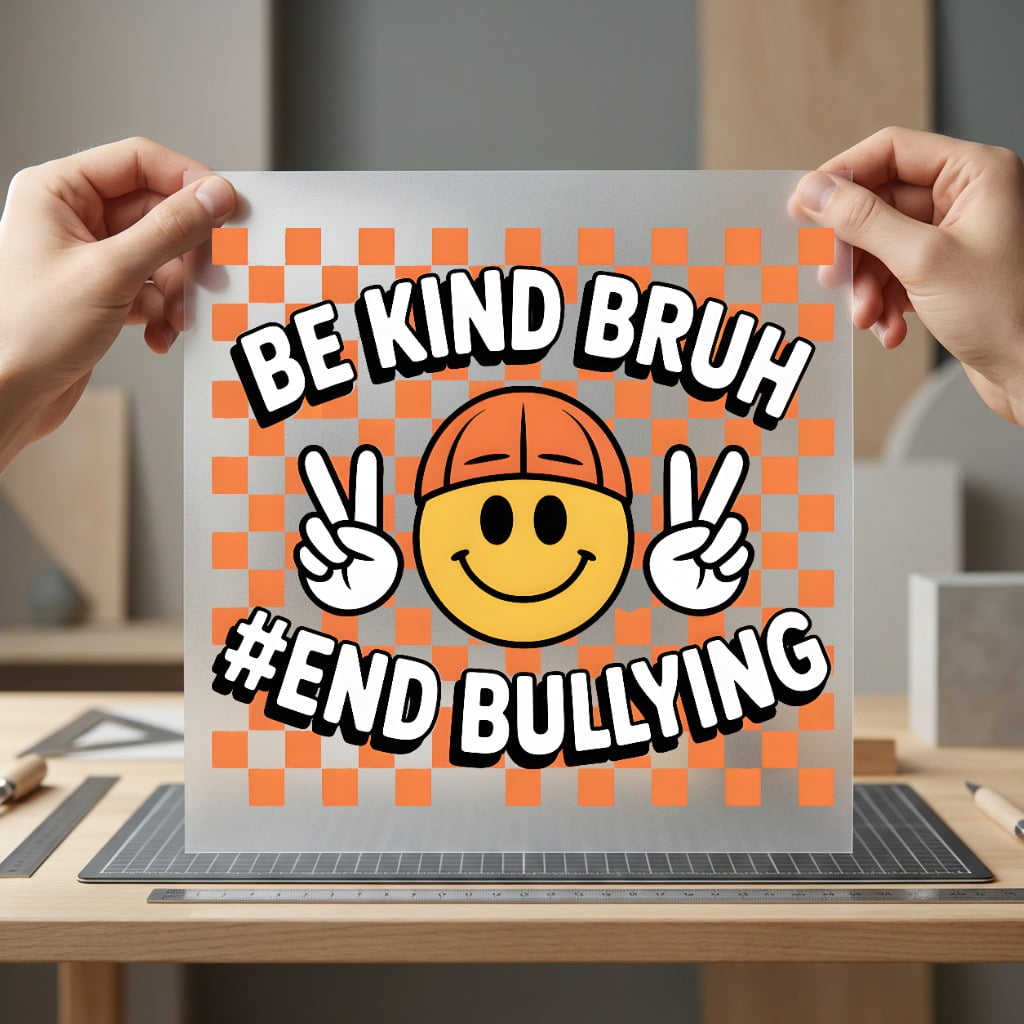 Kind Bruh Endbullying Retro Retro Ready to Press DTF Transfer for Dtf