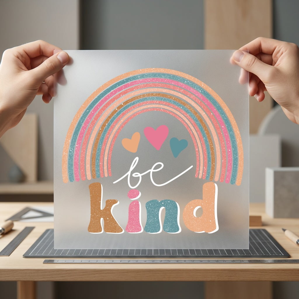 Kind Retro Rainbow Boho Retro Boho Ready to Press DTF Transfer for Dtf