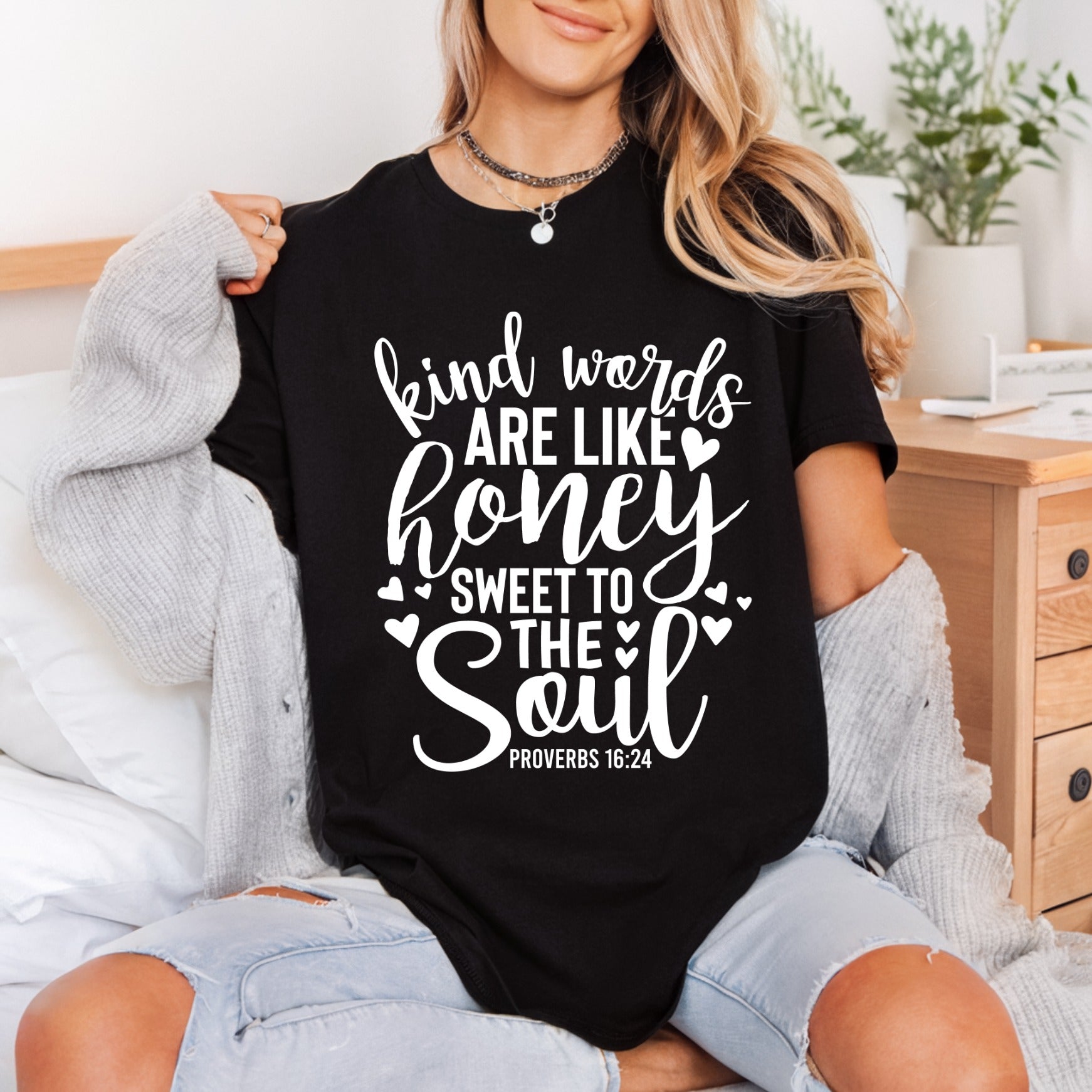 Kind Words Like Honey Christian Faith Ready to Press DTF Transfer for Dtf