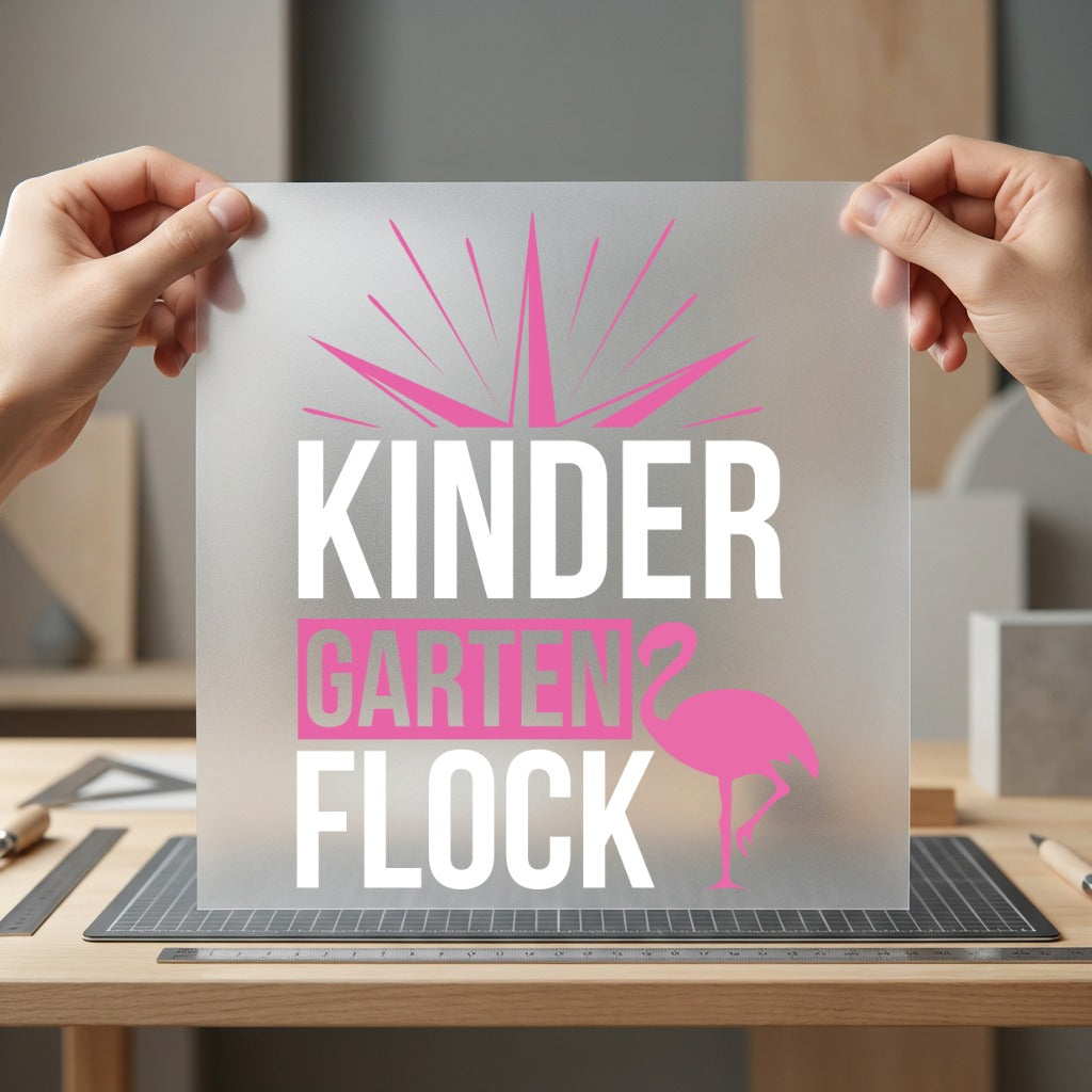 Kindergarten Flock Pink Flamingo Teacher Funny Ready to Press DTF Transfer for Dtf