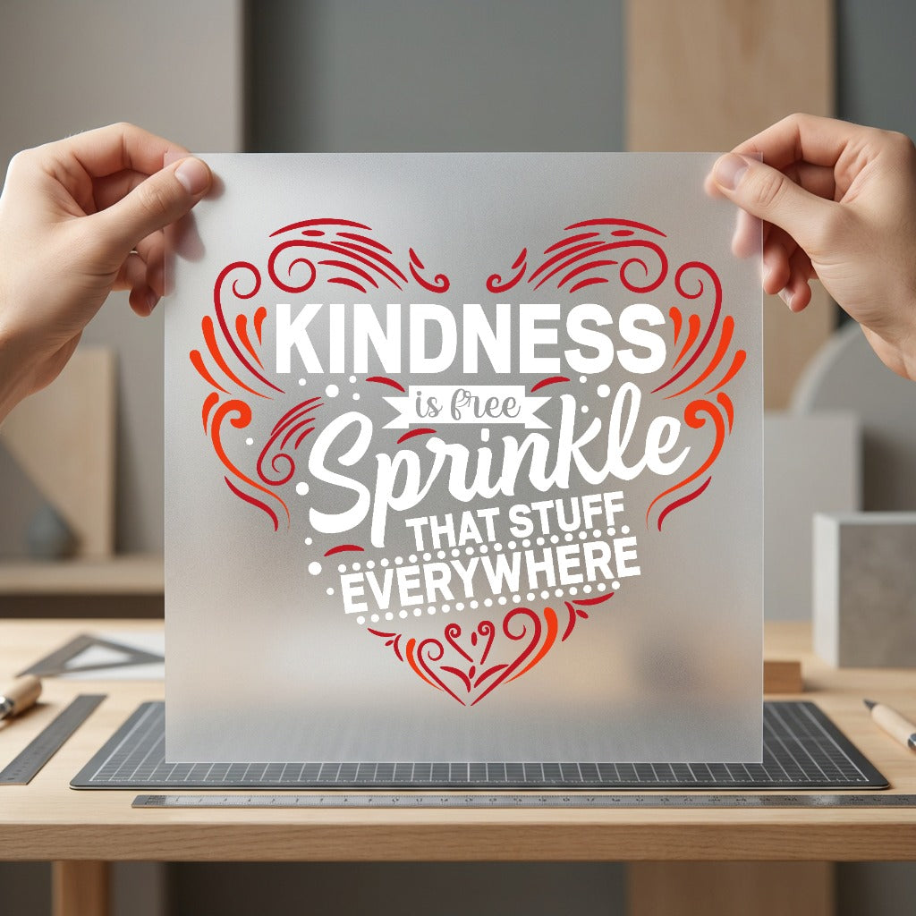 Kindness Free Sprinkle Stuff Aesthetic Ready to Press DTF Transfer for Dtf