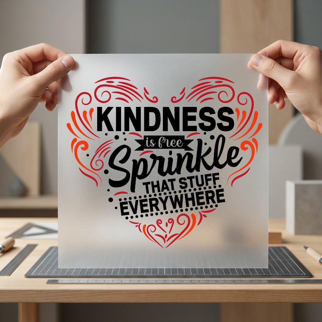 Kindness Free Sprinkle Stuff Aesthetic Ready to Press DTF Transfer for Dtf