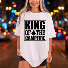 King Campfire Bold Diy Dad Camping Ready to Press DTF Transfer for Dtf