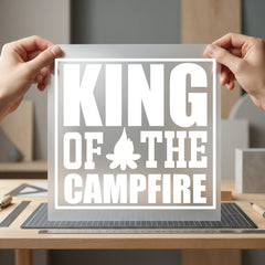 King Campfire Bold Diy Dad Camping Ready to Press DTF Transfer for Dtf
