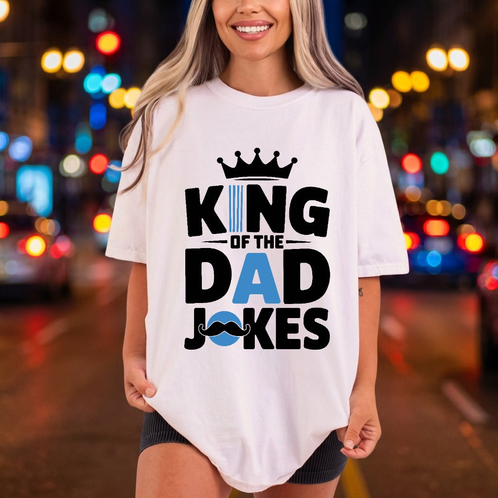 King Dad Jokes Humorous Dad Funny Ready to Press DTF Transfer for Dtf