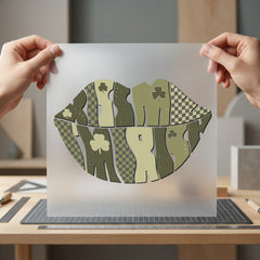 Kiss Irish Lips Patrick Vintage Retro Ready to Press DTF Transfer for Dtf
