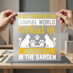Kitten Animal World Pet Mom Dad Ready to Press DTF Transfer for Dtf