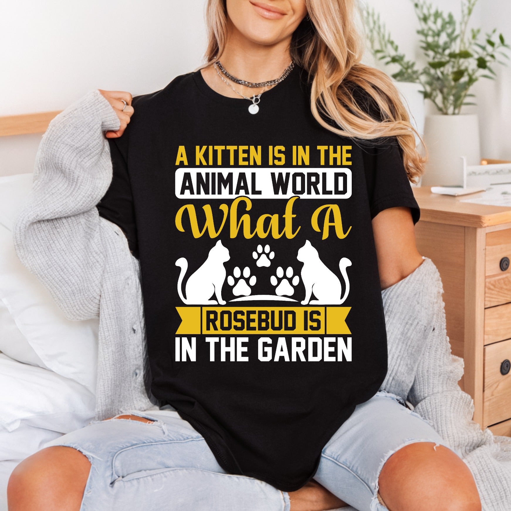 Kitten Animal World Pet Mom Dad Ready to Press DTF Transfer for Dtf